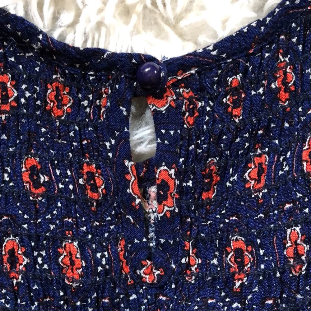 🔥NWT🔥 Persaya Girl Smocked Cold Shoulder Top - Picture 3 of 6